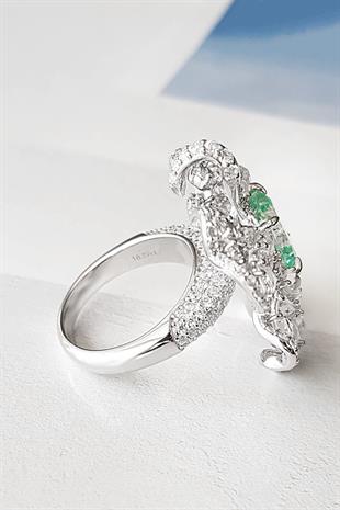 İTHAL MOZANİT D COLOR SİRİUS GÜMÜŞ YÜZÜK