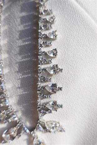 İTHAL MOZANİT MARKİZ PREMİUM GÜMÜŞ KOLYE