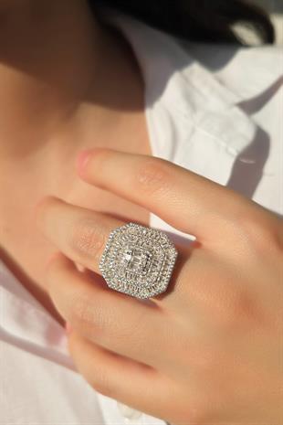 İTHAL ÖZEL VIP BAGET GÜMÜŞ YÜZÜK