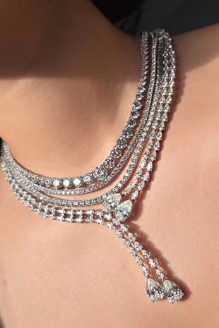 İTHAL PREMİUM LARGE SU YOLU GÜMÜŞ KOLYE