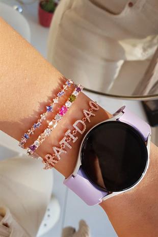 İTHAL RENKLİ TAŞLAR ÖZEL İŞÇİLİK GÜMÜŞ BİLEKLİK