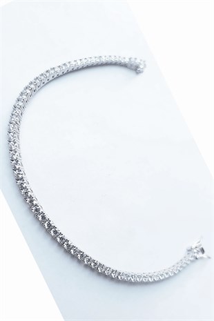 İTHAL SUYOLU 2.5 MM TAŞLI GÜMÜŞ BİLEKLİK