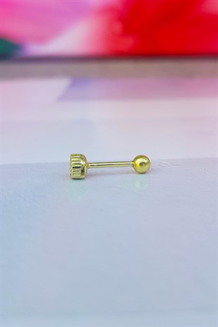 Imported Single Stone Silver Piercing Earrings