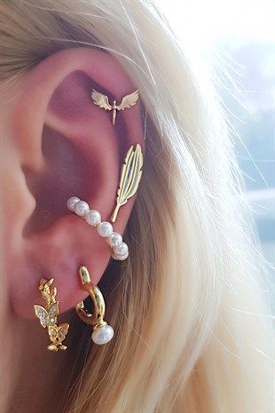 İTHAL TEKLİ ANGEL GÜMÜŞ PİERCİNG KÜPE