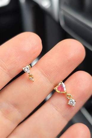 İTHAL TRAGUS KÜÇÜK KALPLI GÜMÜŞ PİERCİNG