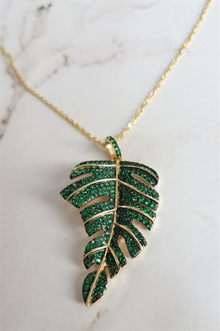 İTHAL YAPRAKLI GÜMÜŞ KOLYE