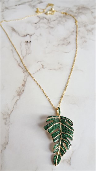 İTHAL YAPRAKLI GÜMÜŞ KOLYE