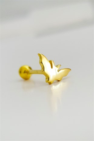 Imported Bat Silver Piercing Earrings