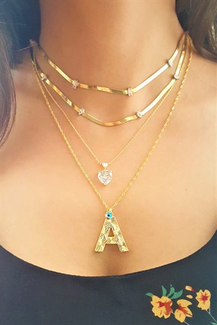 KALP FİGÜRLÜ TEK TAŞ GÜMÜŞ KOLYE