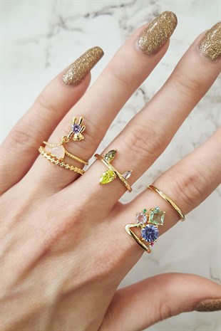 KUVARS TAŞLI GÜMÜŞ YÜZÜK