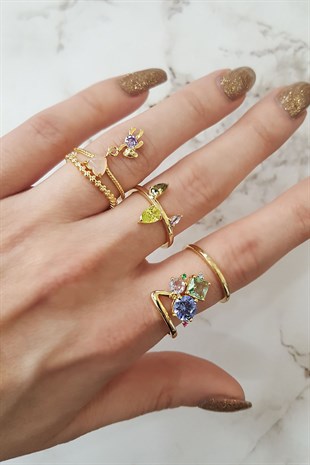 KUVARS TAŞLI GÜMÜŞ YÜZÜK