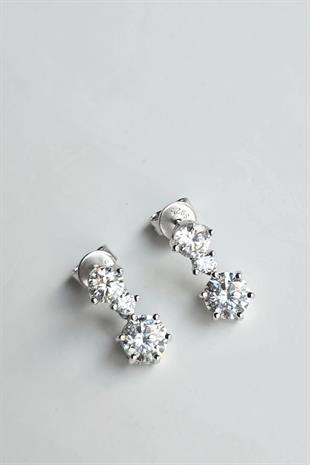 MİNİ MOZANİT TAŞLI GÜMÜŞ KÜPE