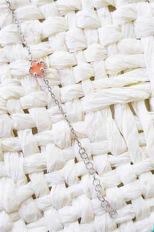 MİNİ YONCA SEDEF TURKUAZ MERCAN GÜMÜŞ BİLEKLİK