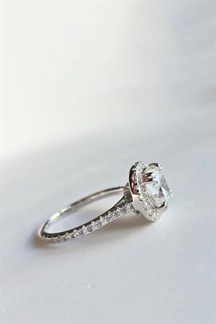 MOZANİT BİG TAŞLI GÜMÜŞ YÜZÜK