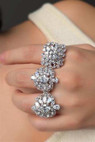 MOZANİT ICE QUEEN GÜMÜŞ YÜZÜK