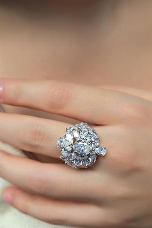 MOZANİT ICE QUEEN GÜMÜŞ YÜZÜK