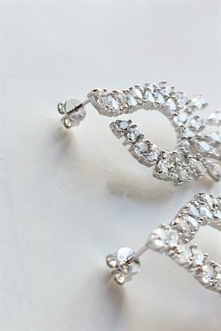 MOZANİT LUNA DAMLA GÜMÜŞ KÜPE