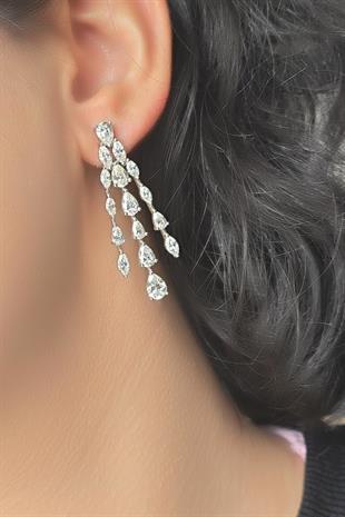 MOZANİT SHOOTİNG STAR YILDIZ GÜMÜŞ KÜPE