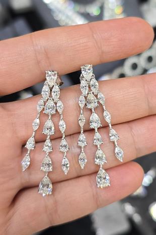 MOZANİT SHOOTİNG STAR YILDIZ GÜMÜŞ KÜPE