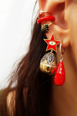 TEKLİ BİG BALL STAR GÜMÜŞ KÜPE