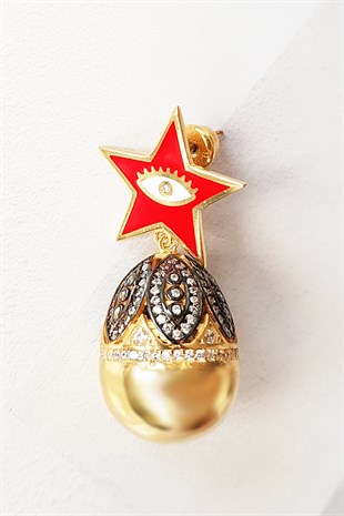 TEKLİ BİG BALL STAR GÜMÜŞ KÜPE