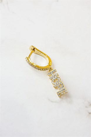 TEKLİ HOPE YAZILI GÜMÜŞ KÜPE