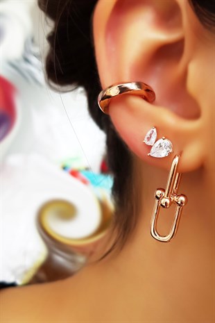 TEKLİ İTALYAN TİFF ROSE GÜMÜŞ KÜPE