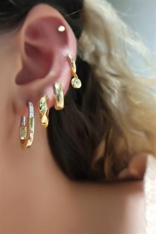 TEKLİ İTHAL 1.4 CM BOMBELİ MİNİ HALKA GÜMÜŞ KÜPE