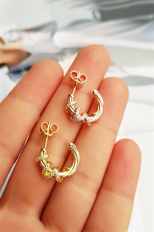 TEKLİ İTHAL 1.5 CM ROUND WAVY GÜMÜŞ KÜPE
