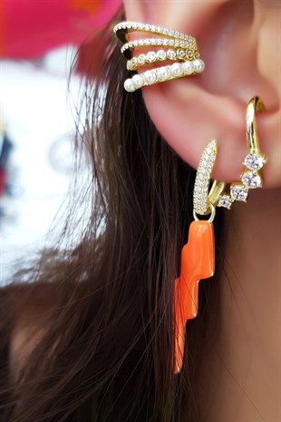 TEKLİ İTHAL 4 TAŞLI GÜMÜŞ KÜPE