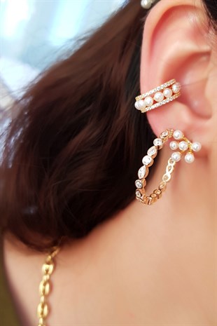 TEKLİ İTHAL 6 TOPLU İNCİ GÜMÜŞ KÜPE