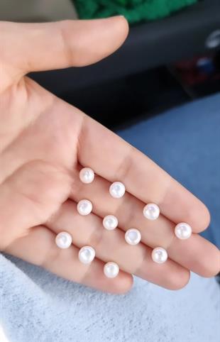 TEKLİ İTHAL DOĞAL İNCİ PEARL VİDALI GÜMÜŞ KÜPE 