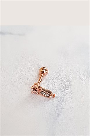 TEKLİ İTHAL KADEH GÜMÜŞ PİERCİNG KÜPE