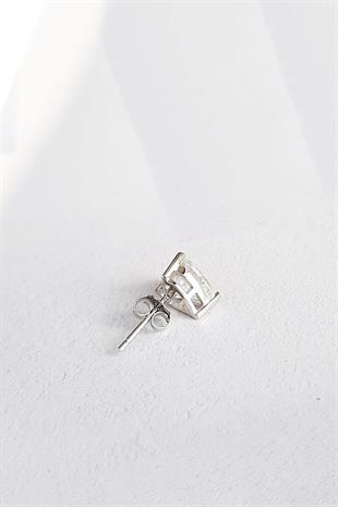 TEKLİ İTHAL KALP HEART G COLOR MOZANİT GÜMÜŞ KÜPE