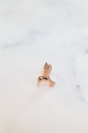 TEKLİ  İTHAL KARGA GÜMÜŞ PİERCİNG KÜPE