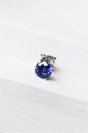 TEKLİ İTHAL LACİ TEKTAŞ GÜMÜŞ KÜPE