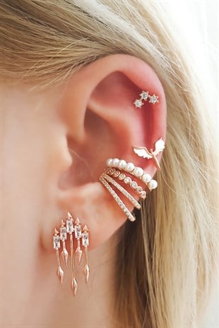 Tekli İthal Melek Gümüş Piercing Küpe