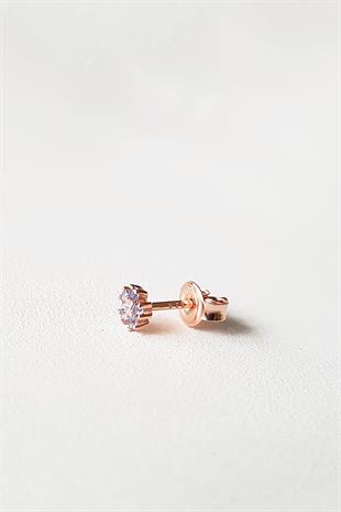 TEKLİ İTHAL MİNİ ÇİÇEKLİ GÜMÜŞ KÜPE