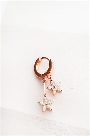 TEKLİ İTHAL MİNİ DOUBLE FLOWER GÜMÜŞ KÜPE