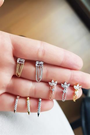 TEKLİ İTHAL MİNİ KILIÇ GÜMÜŞ PİERCİNG