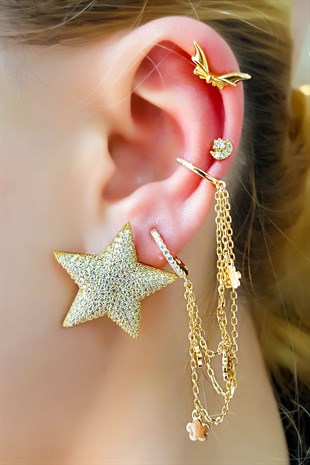 TEKLİ İTHAL MİNİCİK BAT YARASA GÜMÜŞ KÜPE