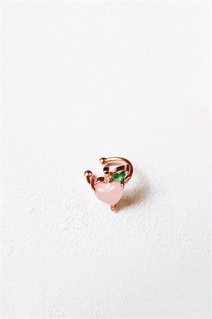 SINGLE IMPORTED TINY APPLE SILVER CHUCKLE-LEFT