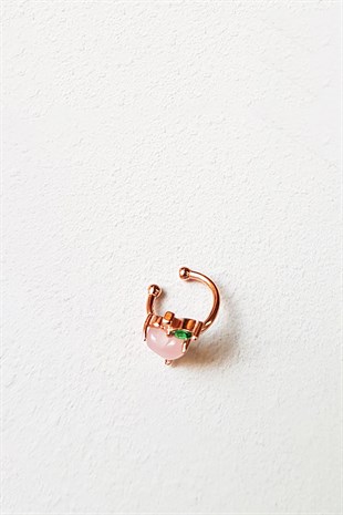 SINGLE IMPORTED TINY APPLE SILVER CHUCKLE-LEFT