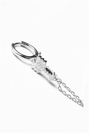 TEKLİ İTHAL OK ZİNCİR GÜMÜŞ KÜPE