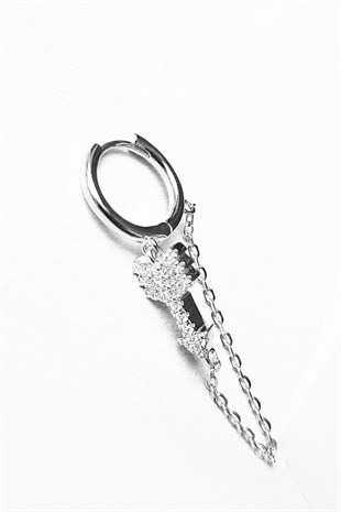 TEKLİ İTHAL OK ZİNCİR GÜMÜŞ KÜPE
