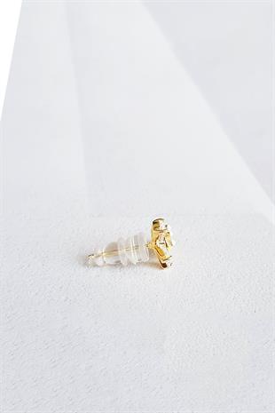 TEKLİ İTHAL SARI FLOWER ÇİÇEKLİ GÜMÜŞ KÜPE