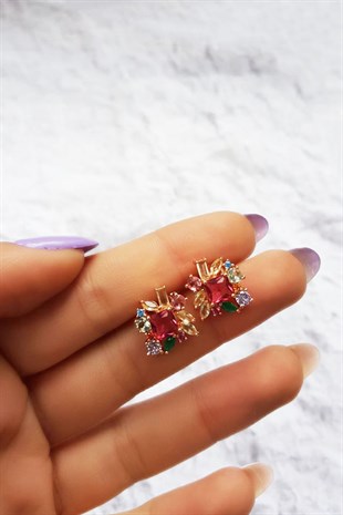 TEKLİ İTHAL SHINE FANCY ZİRKON GÜMÜŞ KÜPE