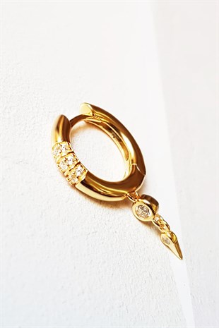 TEKLİ İTHAL TAŞLI FİGÜR GÜMÜŞ KÜPE