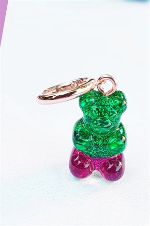 TEKLİ İTHAL YEŞİL MOR SİMLİ JELİBON KÜPE