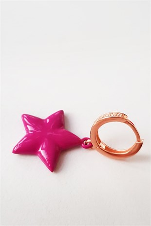 TEKLİ LITTLE STAR VİŞNE GÜMÜŞ KÜPE